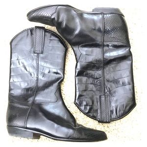 Italian Black Leather Boots